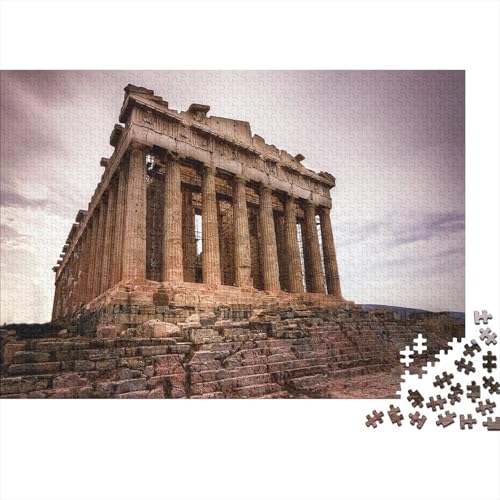 Parthenon-Tempel 1000 Teile Puzzles Puzzle Erwachsene Pädagogisches Spiel Herausforderung Wohnungseinrichtung Schöne Geschenkidee 1000pcs (75x50cm) von VGDKAOBM