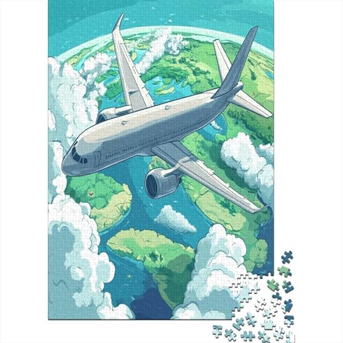 Passagierflugzeug 1000 Teile Puzzle Puzzle Erwachsene Pädagogisches Spiel Herausforderung Wohnungseinrichtung Schöne Geschenkidee 1000pcs (75x50cm) von VGDKAOBM