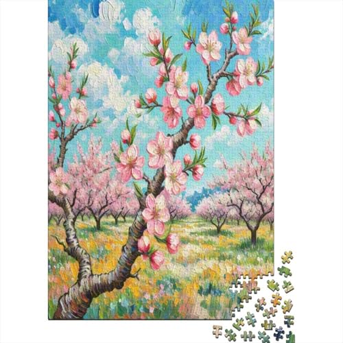 Pfirsichblüte 1000 Stück Puzzle Puzzle Erwachsene Pädagogisches Spiel Herausforderung Wohnungseinrichtung Geschenke Für Erwachsene 1000pcs (75x50cm) von VGDKAOBM