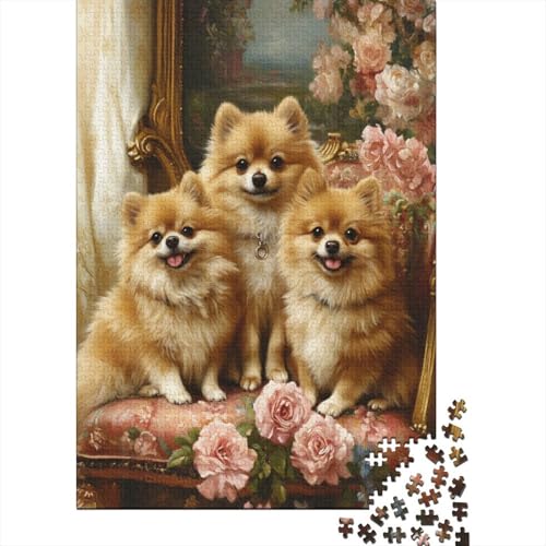 Pomeranian 1000 Stück Puzzle Puzzle Erwachsene Pädagogisches Spiel Herausforderung Heimdekoration Geschenke Geschenke Für Erwachsene 1000pcs (75x50cm) von VGDKAOBM
