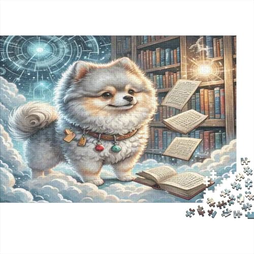Pomeranian 1000 Teile Puzzle Puzzle Erwachsene Pädagogisches Spiel Herausforderung Home Dekoration Schöne Geschenkidee 1000pcs (75x50cm) von VGDKAOBM