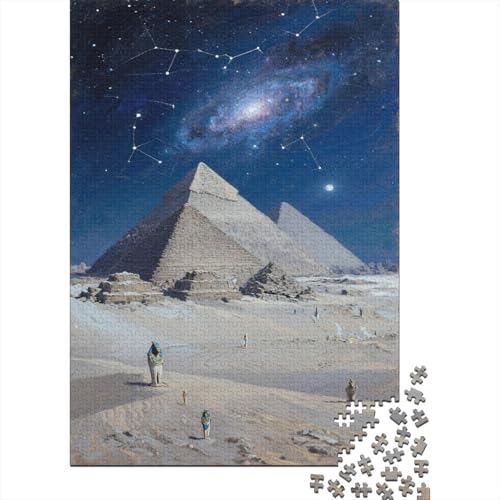 Pyramiden 1000 Teile Puzzles Puzzles Für Erwachsene Berühmte Attraktionen Puzzlespiel-Herausforderung Pädagogisches Spiel Herausforderung Wohnungseinrichtung Schöne Geschenkidee 1000pcs (75x50cm) von VGDKAOBM