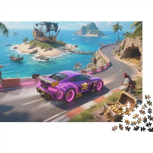 Rennsportwagen 1000 Teile Puzzles Puzzles Für Erwachsene Pädagogisches Spiel Herausforderung Wohnungseinrichtung Geschenke Für Erwachsene 1000pcs (75x50cm) von VGDKAOBM