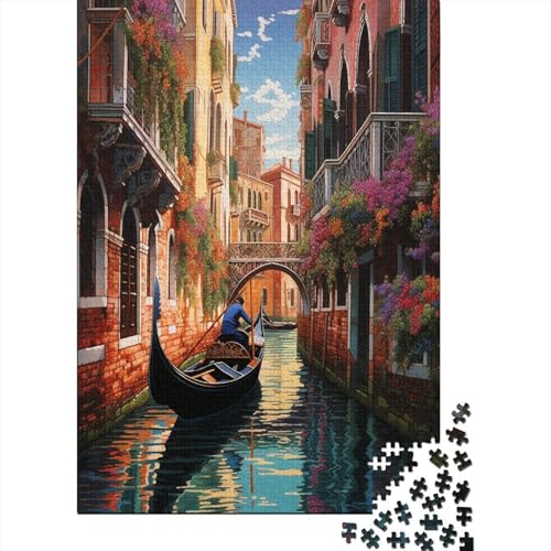 Riverside Town 1000 Teile Puzzles Puzzle Erwachsene Puzzlespiel-Herausforderung Pädagogisches Spiel Herausforderung Home Dekoration Geschenke Für Erwachsene 1000pcs (75x50cm) von VGDKAOBM