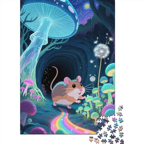 Roborowski-ZwergHamster 1000 Stück Puzzle Puzzles Für Erwachsene Pädagogisches Spiel Herausforderung Heimdekoration Geschenke Schöne Geschenkidee 1000pcs (75x50cm) von VGDKAOBM