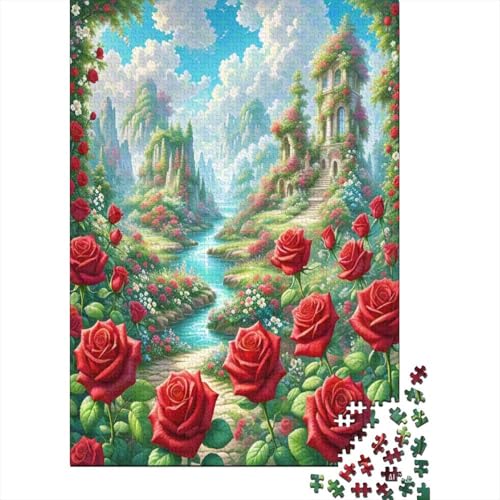 Rose 1000 Stück Puzzle Puzzle Erwachsene Pädagogisches Spiel Herausforderung Wohnungseinrichtung Geschenke Für Erwachsene 1000pcs (75x50cm) von VGDKAOBM