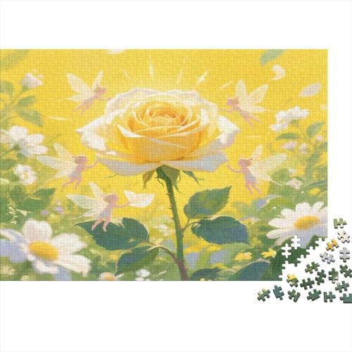 Rose 1000 Stück Puzzle Puzzles Für Erwachsene Puzzlespiel-Herausforderung Pädagogisches Spiel Herausforderung Wohnungseinrichtung Schöne Geschenkidee 1000pcs (75x50cm) von VGDKAOBM