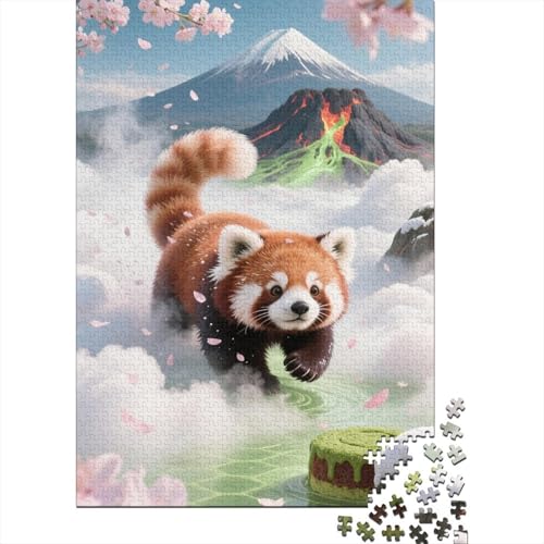 Roter Panda 1000 Teile Puzzle Puzzle Erwachsene Pädagogisches Spiel Herausforderung Wohnungseinrichtung Geschenke Für Erwachsene 1000pcs (75x50cm) von VGDKAOBM