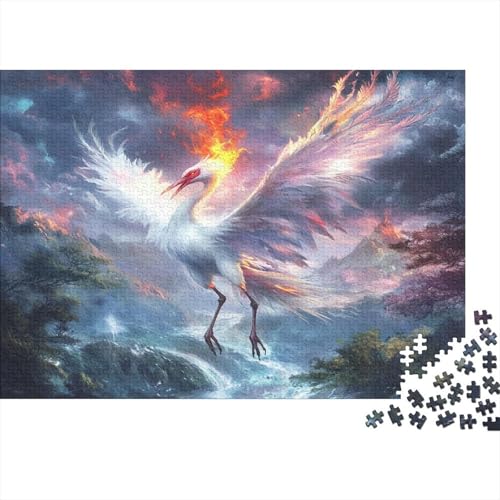 Rotkronenkranich 1000 Teile Puzzles Puzzle Erwachsene Pädagogisches Spiel Herausforderung Wohnungseinrichtung Schöne Geschenkidee 1000pcs (75x50cm) von VGDKAOBM