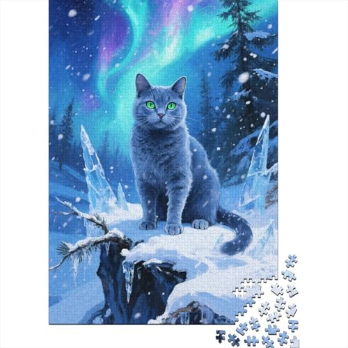 Russisch Blau 1000 Teile Puzzle Puzzle Erwachsene Puzzlespiel-Herausforderung Pädagogisches Spiel Herausforderung Home Dekoration Geschenke Für Erwachsene 1000pcs (75x50cm) von VGDKAOBM
