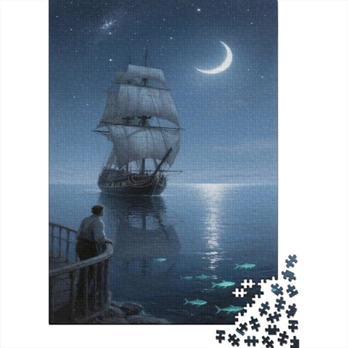 SailBoot 1000 Teile Puzzle Puzzle Erwachsene Schiff Puzzlespiel-Herausforderung Pädagogisches Spiel Herausforderung Home Dekoration Schöne Geschenkidee 1000pcs (75x50cm) von VGDKAOBM