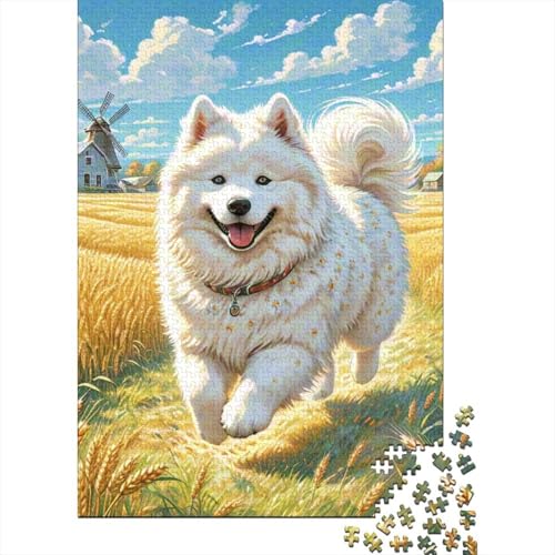 Samojede 1000 Teile Puzzles Puzzle Erwachsene Pädagogisches Spiel Herausforderung Wohnungseinrichtung Geschenke Für Erwachsene 1000pcs (75x50cm) von VGDKAOBM