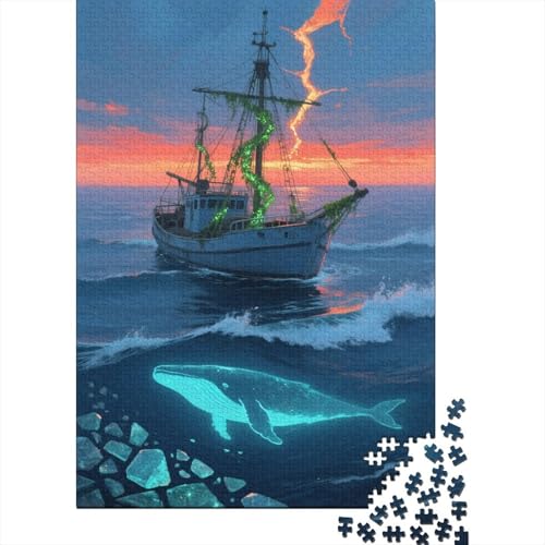 Schiff 1000 Stück Puzzle Puzzles Für Erwachsene Boot Pädagogisches Spiel Herausforderung Heimdekoration Geschenke Schöne Geschenkidee 1000pcs (75x50cm) von VGDKAOBM
