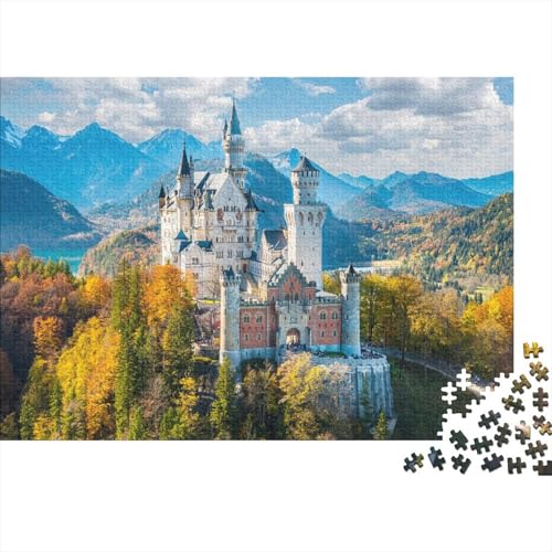 Schloss Neuschwanstein 1000 Stück Puzzle Puzzle Erwachsene Pädagogisches Spiel Herausforderung Home Dekoration Schöne Geschenkidee 1000pcs (75x50cm) von VGDKAOBM