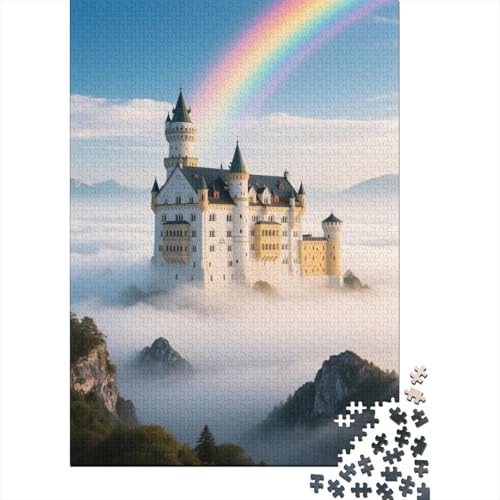 Schloss Neuschwanstein 1000 Teile Puzzle Puzzle Erwachsene Das Schloss Pädagogisches Spiel Herausforderung Wohnungseinrichtung Schöne Geschenkidee 1000pcs (75x50cm) von VGDKAOBM