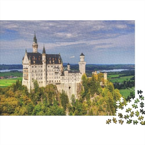 Schloss Neuschwanstein 1000 Teile Puzzle Puzzle Erwachsene Pädagogisches Spiel Herausforderung Home Dekoration Geschenke Für Erwachsene 1000pcs (75x50cm) von VGDKAOBM
