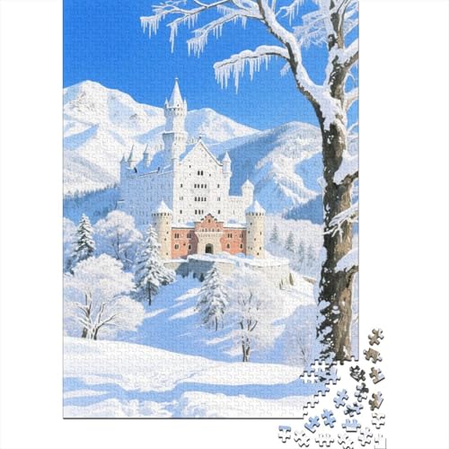 Schloss Neuschwanstein 1000 Teile Puzzles Puzzles Für Erwachsene Das Schloss Pädagogisches Spiel Herausforderung HeimdekoRatteion Geschenke Schöne Geschenkidee 1000pcs (75x50cm) von VGDKAOBM