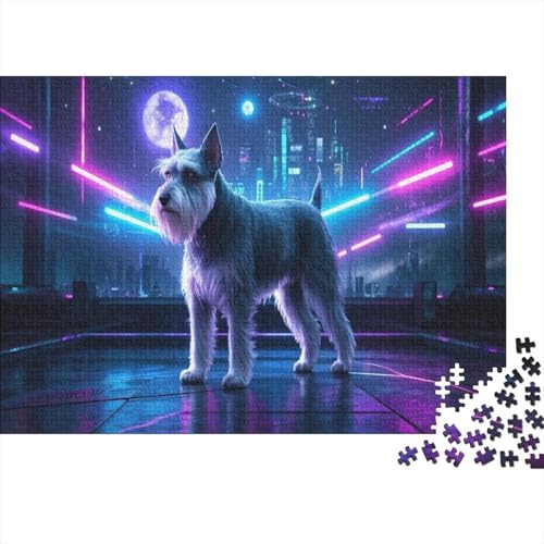 Schnauzer 1000 Stück Puzzle Puzzle Erwachsene Pädagogisches Spiel Herausforderung Home Dekoration Für Erwachsene Und Kinder Ab 14 Jahren 1000pcs (75x50cm) von VGDKAOBM