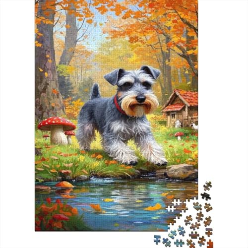 Schnauzer 1000 Stück Puzzle Puzzle Erwachsene Pädagogisches Spiel Herausforderung Wohnungseinrichtung Schöne Geschenkidee 1000pcs (75x50cm) von VGDKAOBM