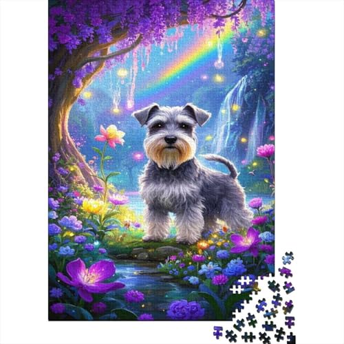 Schnauzer 1000 Teile Puzzle Puzzle Erwachsene Pädagogisches Spiel Herausforderung Wohnungseinrichtung Geschenke Für Erwachsene 1000pcs (75x50cm) von VGDKAOBM