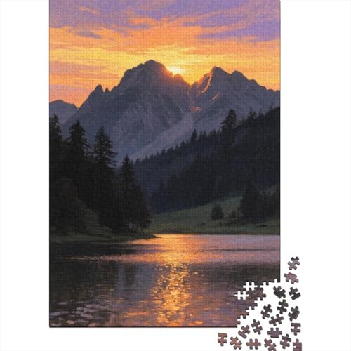 Schöne Berge 1000 Stück Puzzle Puzzle Erwachsene Dolomiten Puzzlespiel-Herausforderung Pädagogisches Spiel Herausforderung Wohnungseinrichtung Geschenke Für Erwachsene 1000pcs (75x50cm) von VGDKAOBM
