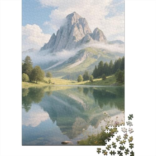 Schöne Berge 1000 Stück Puzzle Puzzles Für Erwachsene Dolomiten Puzzlespiel-Herausforderung Pädagogisches Spiel Herausforderung Home DekoRatteion Schöne Geschenkidee 1000pcs (75x50cm) von VGDKAOBM