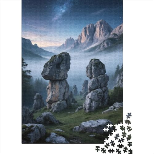 Schöne Berge 1000 Teile Puzzle Puzzle Erwachsene Dolomiten Puzzlespiel-Herausforderung Pädagogisches Spiel Herausforderung Home DekoRatteion Geschenke Für Erwachsene 1000pcs (75x50cm) von VGDKAOBM