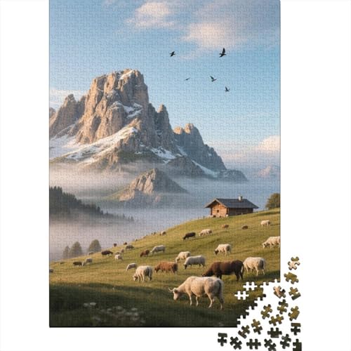 Schöne Berge 1000 Teile Puzzles Puzzle Erwachsene Dolomiten Pädagogisches Spiel Herausforderung Home DekoRatteion Schöne Geschenkidee 1000pcs (75x50cm) von VGDKAOBM