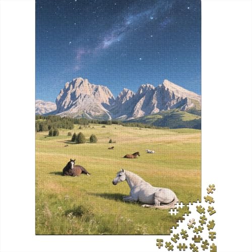 Schöne Berge 1000 Teile Puzzles Puzzle Erwachsene Dolomiten Pädagogisches Spiel Herausforderung Wohnungseinrichtung Schöne Geschenkidee 1000pcs (75x50cm) von VGDKAOBM