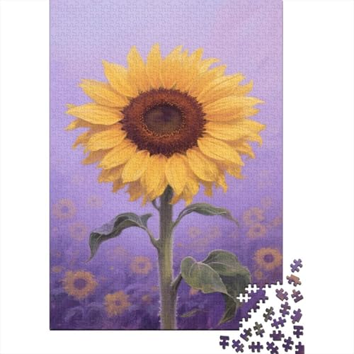 Schöne Sonnenblume 1000 Stück Puzzle Puzzles Für Erwachsene Pädagogisches Spiel Herausforderung Wohnungseinrichtung Geschenke Für Erwachsene 1000pcs (75x50cm) von VGDKAOBM