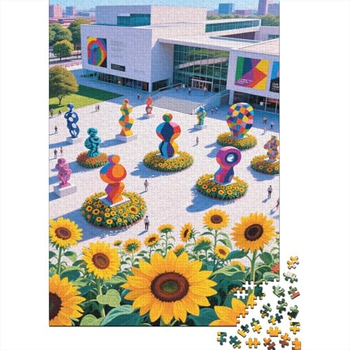 Schöne Sonnenblume 1000 Teile Puzzles Puzzles Für Erwachsene Pädagogisches Spiel Herausforderung Heimdekoration Geschenke Schöne Geschenkidee 1000pcs (75x50cm) von VGDKAOBM