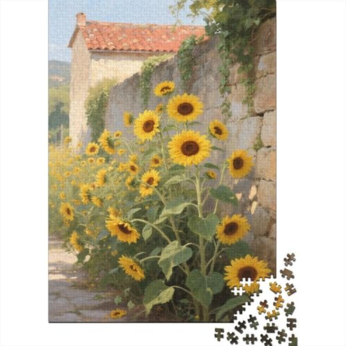 Schöne Sonnenblume 1000 Teile Puzzles Puzzles Für Erwachsene Puzzlespiel-Herausforderung Pädagogisches Spiel Herausforderung Home Dekoration Schöne Geschenkidee 1000pcs (75x50cm) von VGDKAOBM