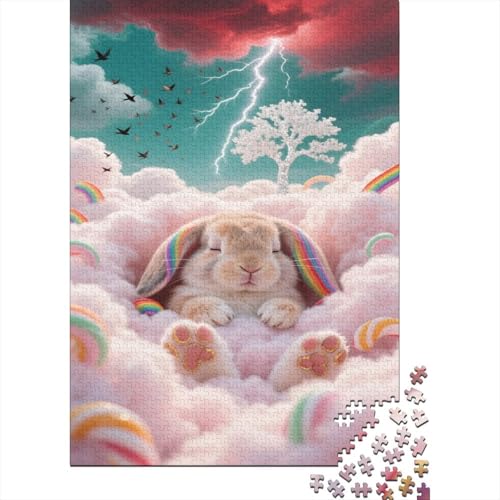 Schopfkaninchen 1000 Teile Puzzle Puzzle Erwachsene Pädagogisches Spiel Herausforderung Heimdekoration Geschenke Schöne Geschenkidee 1000pcs (75x50cm) von VGDKAOBM
