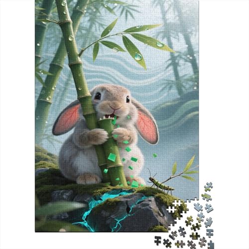 Schopfkaninchen 1000 Teile Puzzles Puzzles Für Erwachsene Pädagogisches Spiel Herausforderung Heimdekoration Geschenke Schöne Geschenkidee 1000pcs (75x50cm) von VGDKAOBM