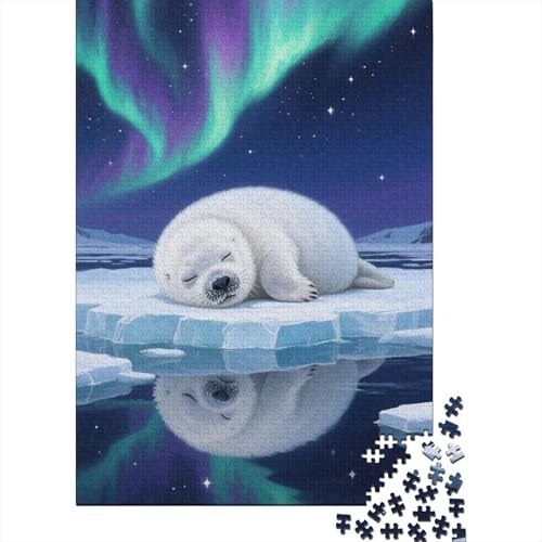 Seehund 1000 Teile Puzzle Puzzles Für Erwachsene Puzzlespiel-Herausforderung Pädagogisches Spiel Herausforderung Home Dekoration Geschenke Für Erwachsene 1000pcs (75x50cm) von VGDKAOBM
