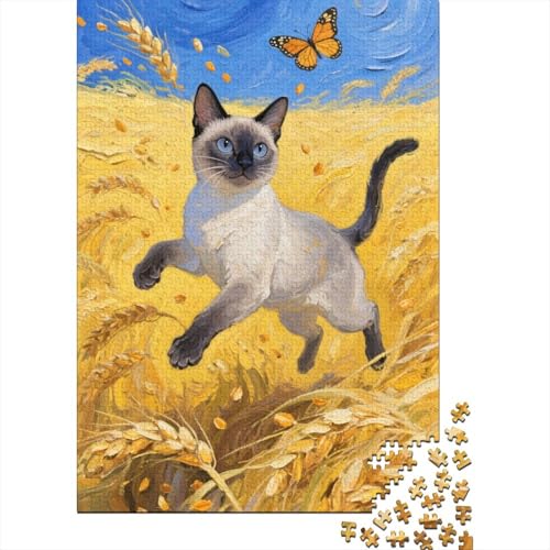 Siamesische 1000 Teile Puzzles Puzzle Erwachsene Pädagogisches Spiel Herausforderung Home Dekoration Schöne Geschenkidee 1000pcs (75x50cm) von VGDKAOBM