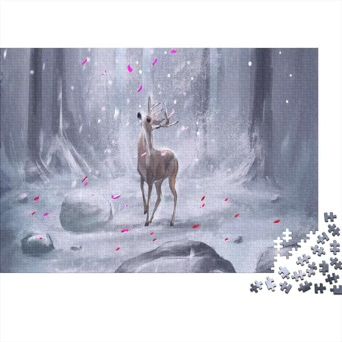 Sikahirsch 1000 Teile Puzzle Puzzles Für Erwachsene Puzzlespiel-Herausforderung Pädagogisches Spiel Herausforderung Home Dekoration Schöne Geschenkidee 1000pcs (75x50cm) von VGDKAOBM