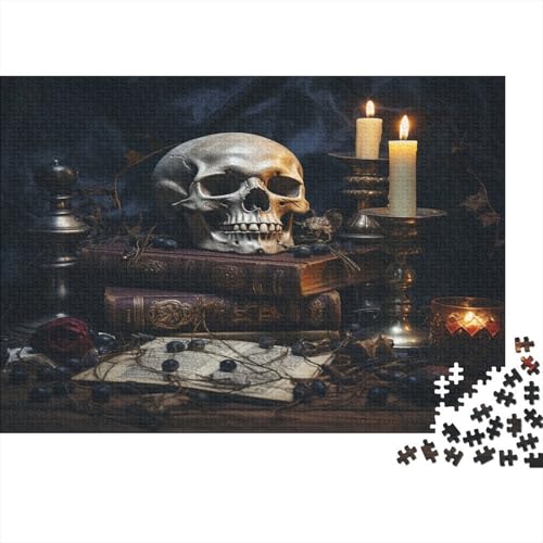 Skelett 1000 Stück Puzzle Puzzles Für Erwachsene Candle Pädagogisches Spiel Herausforderung Home Dekoration Schöne Geschenkidee 1000pcs (75x50cm) von VGDKAOBM