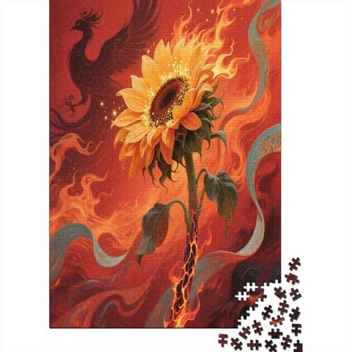 Sonnenblume 1000 Teile Puzzle Puzzle Erwachsene Pädagogisches Spiel Herausforderung Home Dekoration Schöne Geschenkidee 1000pcs (75x50cm) von VGDKAOBM