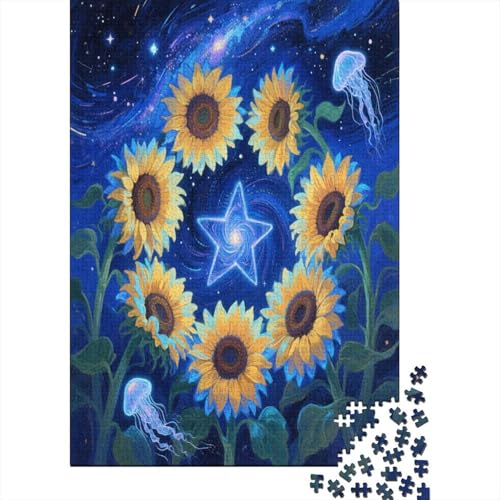 Sonnenblume 1000 Teile Puzzle Puzzle Erwachsene Pädagogisches Spiel Herausforderung Wohnungseinrichtung Schöne Geschenkidee 1000pcs (75x50cm) von VGDKAOBM