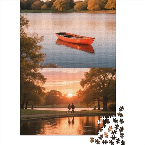 Sonnenuntergang in London 1000 Stück Puzzle Puzzle Erwachsene Pädagogisches Spiel Herausforderung Home DekoRatteion Für Erwachsene Und Kinder Ab 14 Jahren 1000pcs (75x50cm) von VGDKAOBM