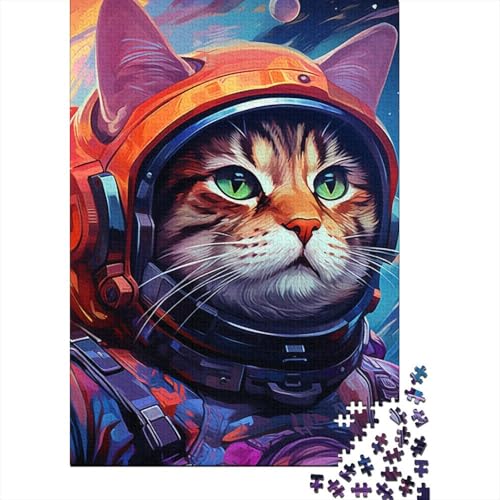 Space Katze 1000 Stück Puzzle Puzzle Erwachsene Wandkunst Puzzlespiel-Herausforderung Pädagogisches Spiel Herausforderung Heimdekoration Geschenke Schöne Geschenkidee 1000pcs (75x50cm) von VGDKAOBM