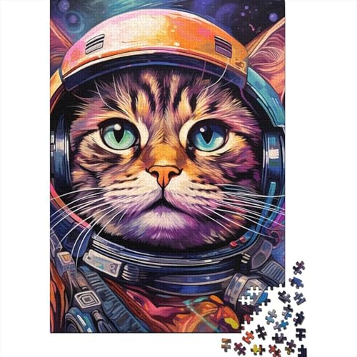 Space Katze 1000 Teile Puzzles Puzzles Für Erwachsene Wandkunst Pädagogisches Spiel Herausforderung Home Dekoration Schöne Geschenkidee 1000pcs (75x50cm) von VGDKAOBM