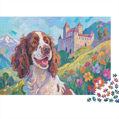 Springer Spaniel 1000 Stück Puzzle Puzzle Erwachsene Hund Pädagogisches Spiel Herausforderung HeimdekoRatteion Geschenke Schöne Geschenkidee 1000pcs (75x50cm) von VGDKAOBM