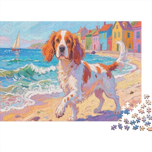 Springer Spaniel 1000 Stück Puzzle Puzzle Erwachsene Hund Pädagogisches Spiel Herausforderung Home DekoRatteion Schöne Geschenkidee 1000pcs (75x50cm) von VGDKAOBM