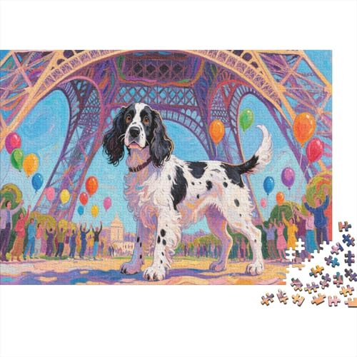 Springer Spaniel 1000 Stück Puzzle Puzzles Für Erwachsene Hund Pädagogisches Spiel Herausforderung HeimdekoRatteion Geschenke Geschenke Für Erwachsene 1000pcs (75x50cm) von VGDKAOBM