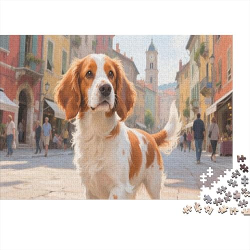 Springer Spaniel 1000 Stück Puzzle Puzzles Für Erwachsene Hund Puzzlespiel-Herausforderung Pädagogisches Spiel Herausforderung Home DekoRatteion Geschenke Für Erwachsene 1000pcs (75x50cm) von VGDKAOBM