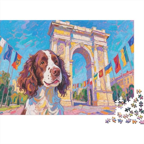 Springer Spaniel 1000 Teile Puzzle Puzzle Erwachsene Hund Pädagogisches Spiel Herausforderung HeimdekoRatteion Geschenke Geschenke Für Erwachsene 1000pcs (75x50cm) von VGDKAOBM