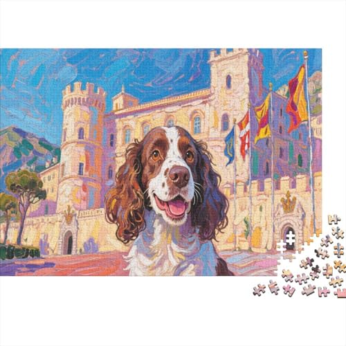 Springer Spaniel 1000 Teile Puzzle Puzzle Erwachsene Hund Pädagogisches Spiel Herausforderung HeimdekoRatteion Geschenke Schöne Geschenkidee 1000pcs (75x50cm) von VGDKAOBM