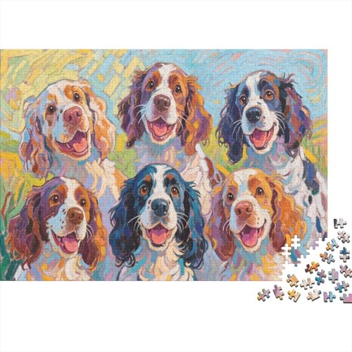 Springer Spaniel 1000 Teile Puzzle Puzzle Erwachsene Hund Pädagogisches Spiel Herausforderung Wohnungseinrichtung Schöne Geschenkidee 1000pcs (75x50cm) von VGDKAOBM
